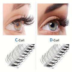 320 Pieces D Curling Hair Thick Eyelash Extension Fan Premade False Eyelashes