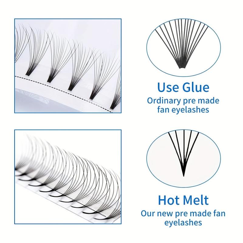 320 Pieces D Curling Hair Thick Eyelash Extension Fan Premade False Eyelashes