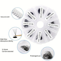 320 Pieces D Curling Hair Thick Eyelash Extension Fan Premade False Eyelashes