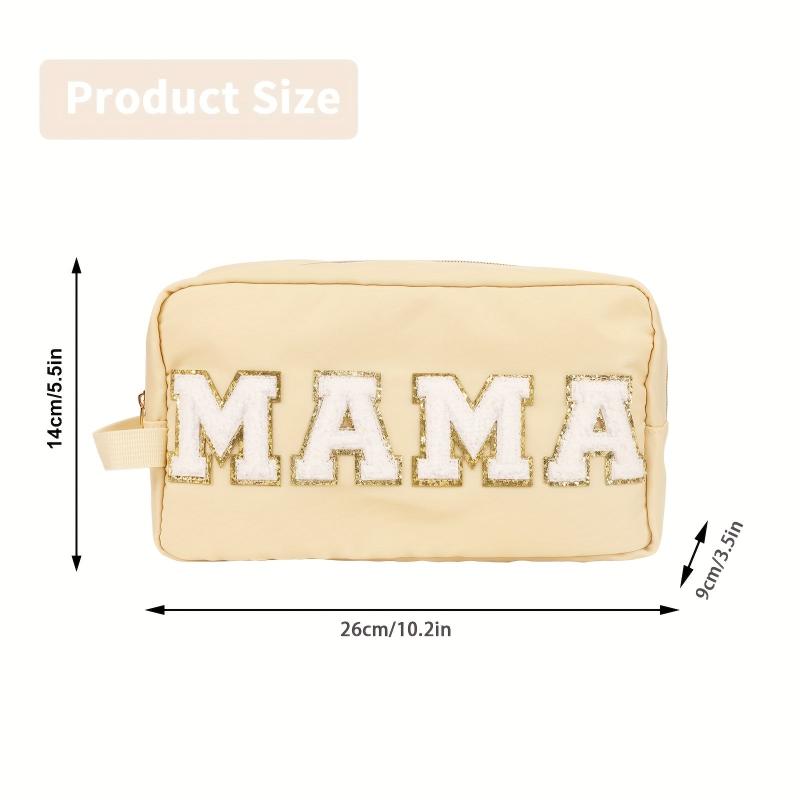Preppy Makeup Bag With Strap Nylon Waterproof Travel Toiletry Bag