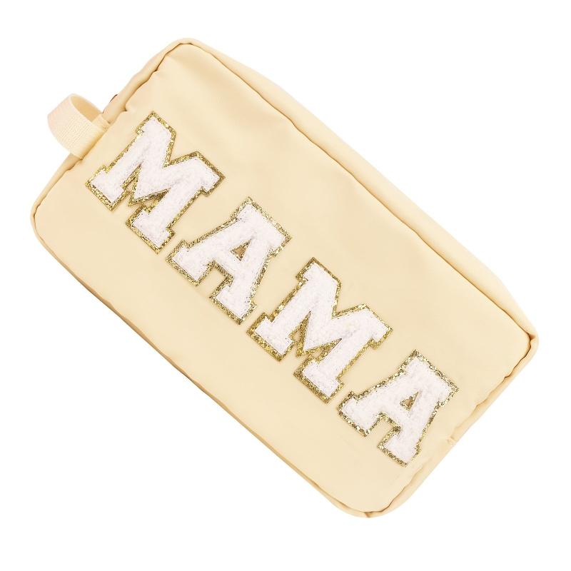 Preppy Makeup Bag With Strap Nylon Waterproof Travel Toiletry Bag