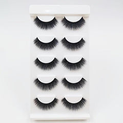 5 Pairs 3D Silky Lashes for Hooded Eyes Fluffy Natural Look Makeup Gift