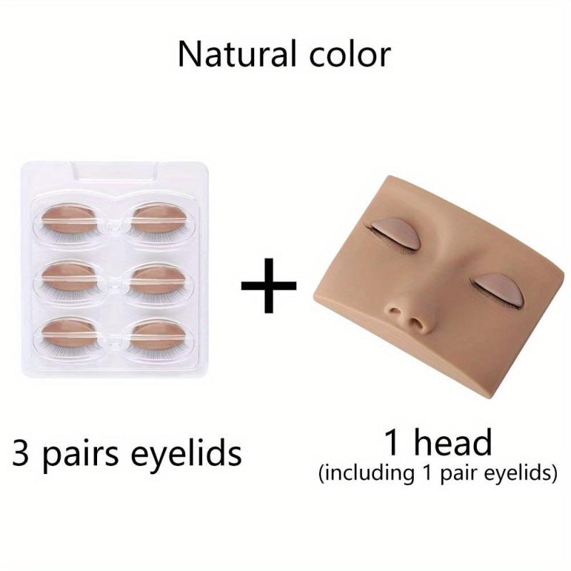 Portable Lash Mannequin Head for Makeup Training and Practice