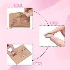 Portable Lash Mannequin Head for Makeup Training and Practice