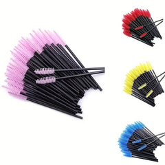 100pcs Eyelash Mascara Wands Lash Brushes Applicator Makeup Kits