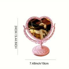 Heart Shaped Cosmetic Mirror for Makeup Vanity