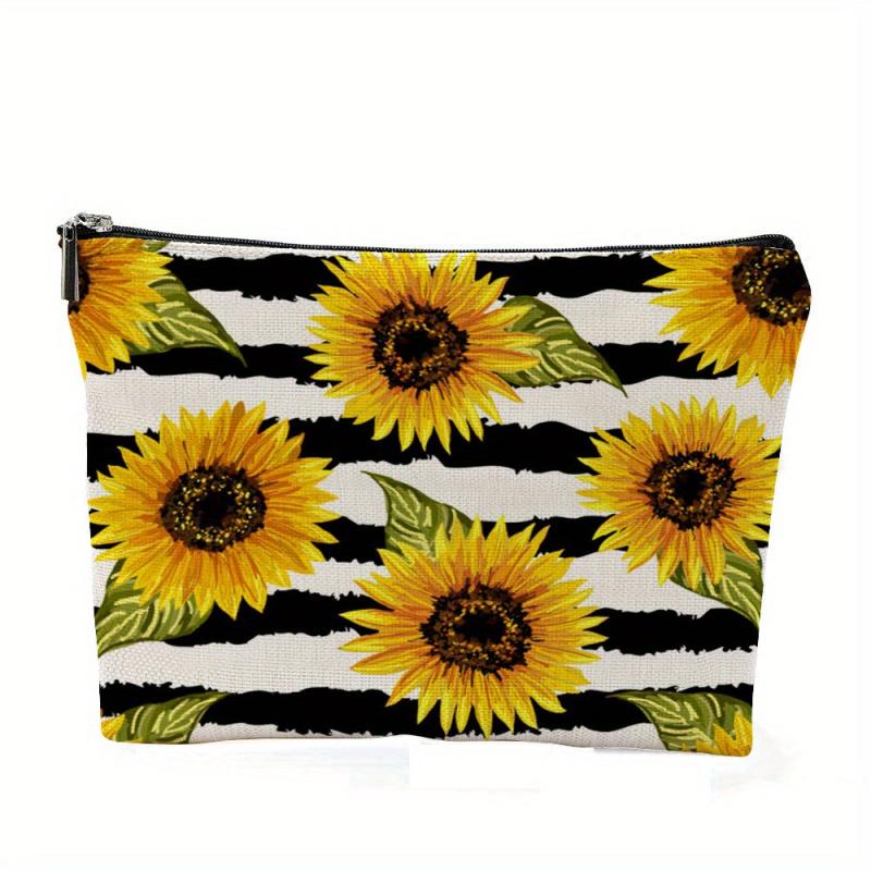 Floral Polyester Waterproof Makeup Bag Portable Storage Bag