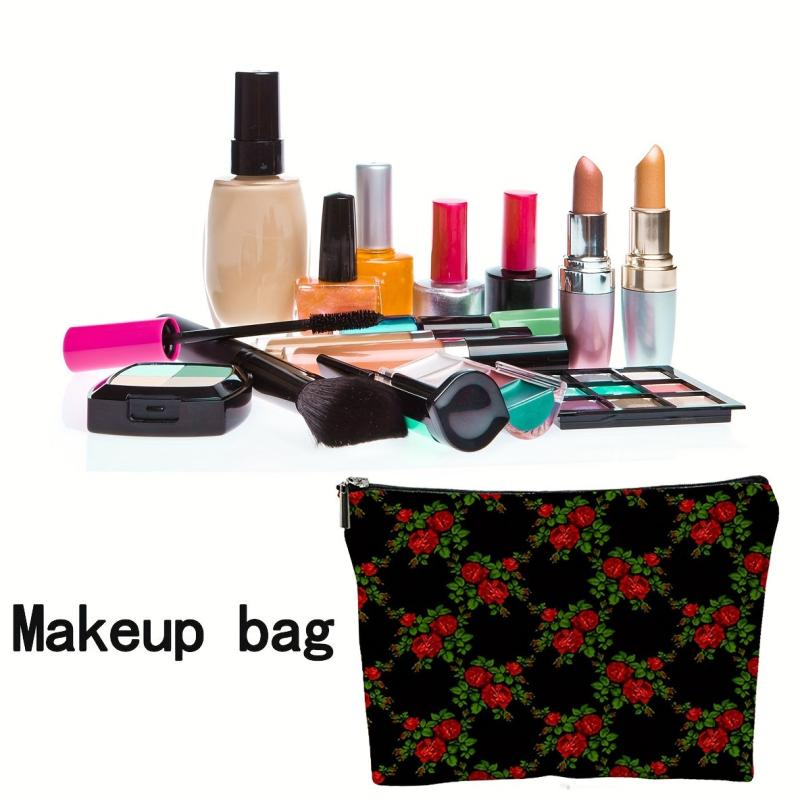 Floral Polyester Waterproof Makeup Bag Portable Storage Bag