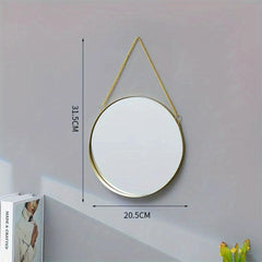 Vintage Round Vanity Mirror with Hanging Chain for Home Bathroom