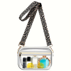Clear Makeup Bag Crossbody Bag Travel Large Capacity Storage Bag PVC