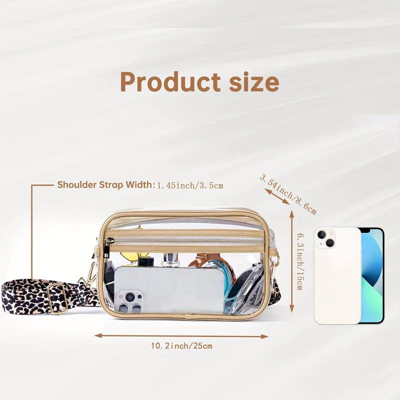 Clear Makeup Bag Crossbody Bag Travel Large Capacity Storage Bag PVC