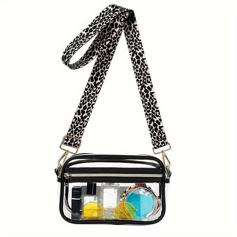 Clear Makeup Bag Crossbody Bag Travel Large Capacity Storage Bag PVC