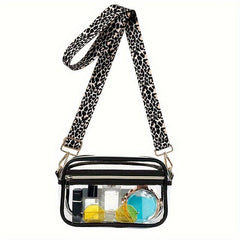 Clear Makeup Bag Crossbody Bag Travel Large Capacity Storage Bag PVC