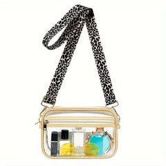 Clear Makeup Bag Crossbody Bag Travel Large Capacity Storage Bag PVC