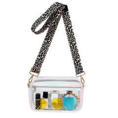Clear Makeup Bag Crossbody Bag Travel Large Capacity Storage Bag PVC