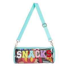 Letter Patch Decor Beach Bag PVC Transparent Waterproof Cosmetic Storage Pouch