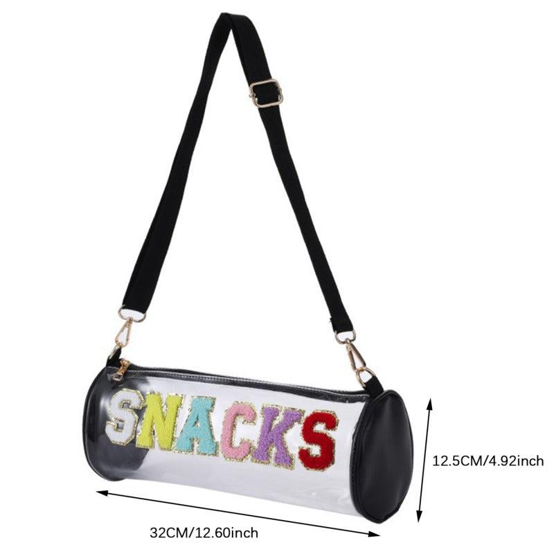Letter Patch Decor Beach Bag PVC Transparent Waterproof Cosmetic Storage Pouch
