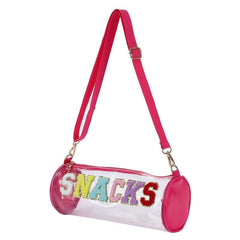 Letter Patch Decor Beach Bag PVC Transparent Waterproof Cosmetic Storage Pouch