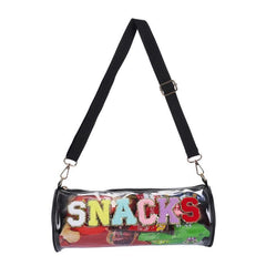 Letter Patch Decor Beach Bag PVC Transparent Waterproof Cosmetic Storage Pouch