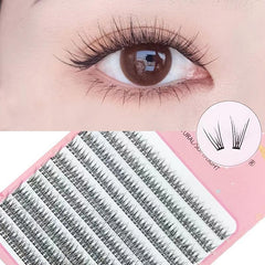 400pcs Cluster Lashes 10 Rows Fishtail Individual Eyelashes Extension Set