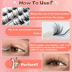 96pcs DIY Eyelash Extensions C D Curl Individual False Eyelashes 8-16mm