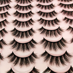 20 Pairs 3D Makeup False Eyelashes Long Dense Soft Set for Cosplay Costume Party