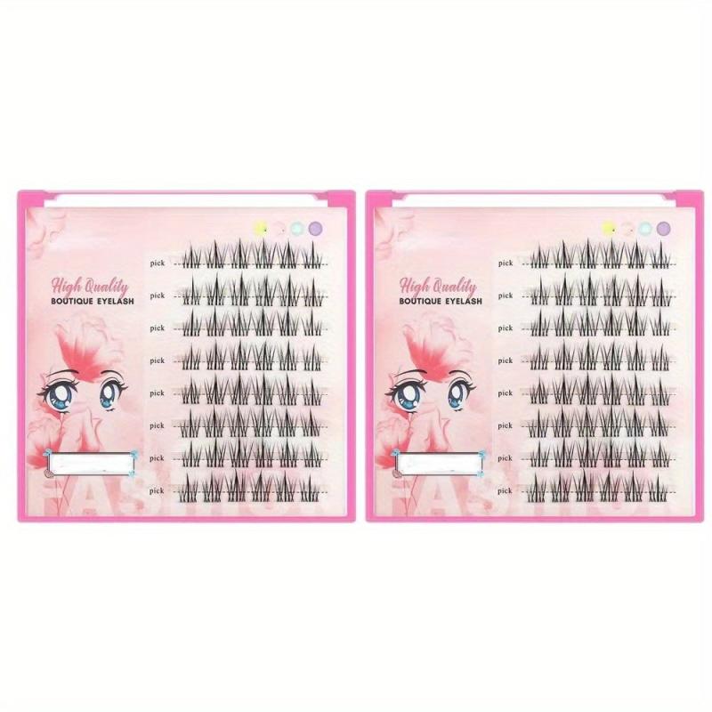 Natural Sunflower Cluster Lashes, Long Lasting, 8 Rows