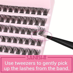 120Pcs Wispy Lash Clusters DIY Eyelash Extensions 8-16mm D Curling False Lashes