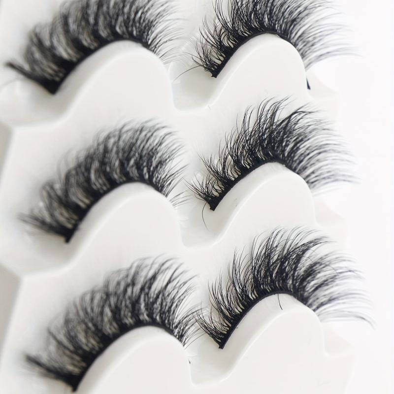 Soft and Fluffy 3D Curling False Eyelashes for Natural Look Extensions
