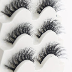 Soft and Fluffy 3D Curling False Eyelashes for Natural Look Extensions