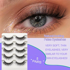 Soft and Fluffy 3D Curling False Eyelashes for Natural Look Extensions