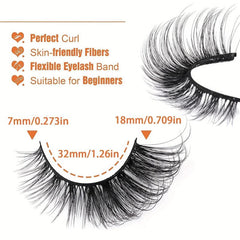 5 Pairs Cat Eye Fox Eye Mink False Eyelashes Extension Makeup