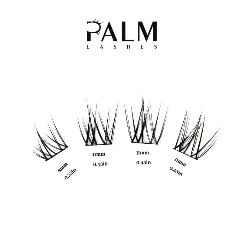 Palm Lashes DIY Eyelash Extensions 90 Clusters C Curl Mixed