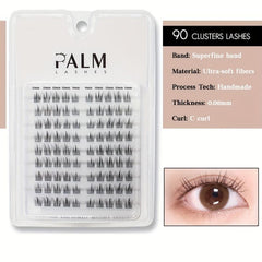 Palm Lashes DIY Eyelash Extensions 90 Clusters C Curl Mixed