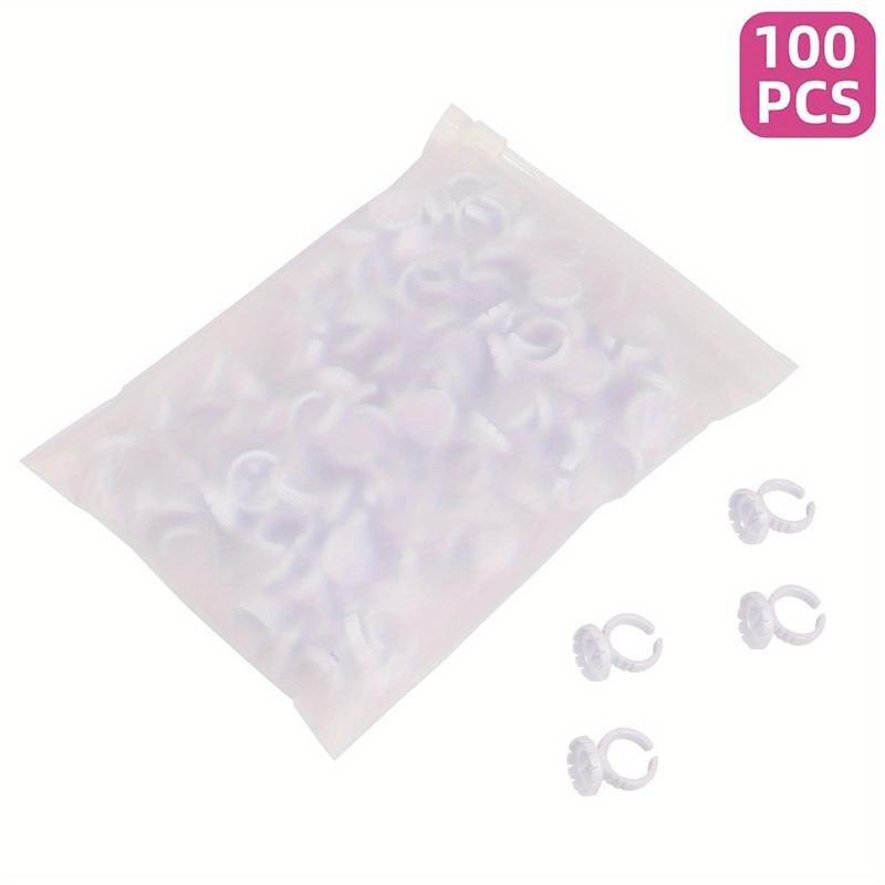 100 Easy Fanning Glue Cups for Volume Lashes - Smart Glue Rings