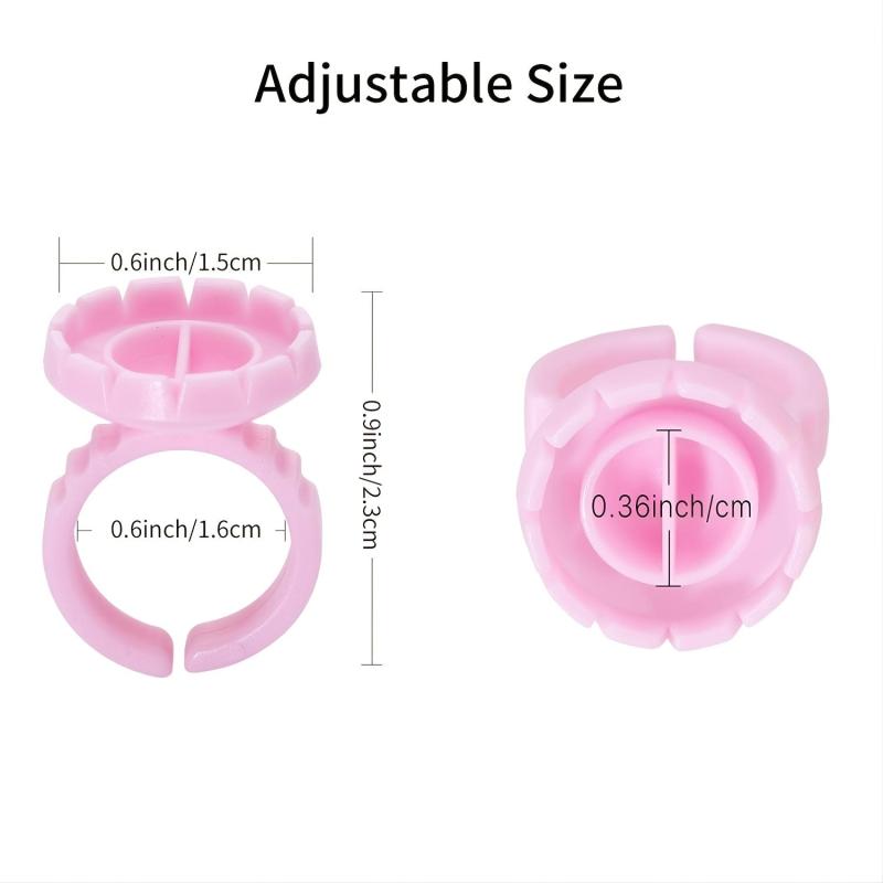 100 Easy Fanning Glue Cups for Volume Lashes - Smart Glue Rings