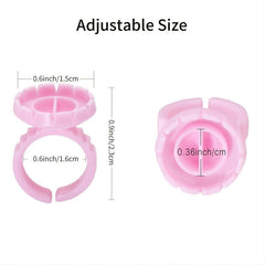 100 Easy Fanning Glue Cups for Volume Lashes - Smart Glue Rings