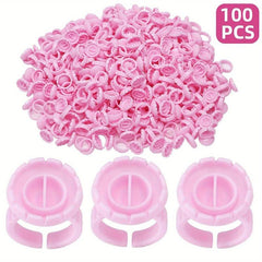 100 Easy Fanning Glue Cups for Volume Lashes - Smart Glue Rings