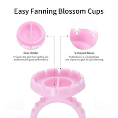 100 Easy Fanning Glue Cups for Volume Lashes - Smart Glue Rings