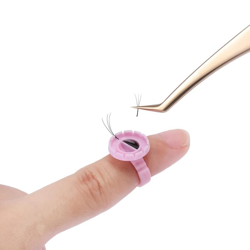 100 Easy Fanning Glue Cups for Volume Lashes - Smart Glue Rings