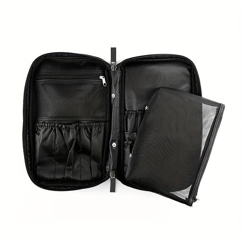 Makeup Brush Organizer Travel Cosmetic Bag with Handles