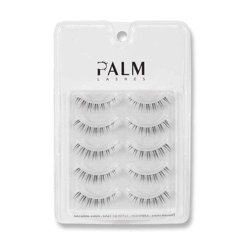 Palm Lashes Natural Look False Eyelashes Clear Band Short Lashes TS04