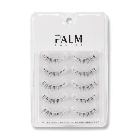 Palm Lashes Natural Look False Eyelashes Clear Band Short Lashes TS04