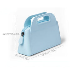 Silicone Cosmetic Bag with Handle Travel Washing Bag Beauty Zipper Storage
