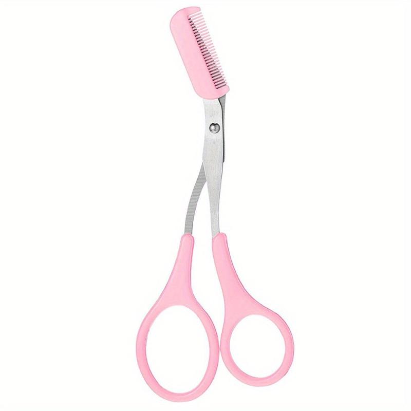 2pcs Stainless Steel Eyebrow Trimmer with Comb - Hair Removal and Shaping