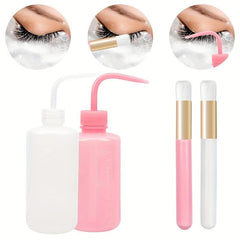 Eyelash Wash Bottle & Shampoo Brush Set 250ml Extension Tool