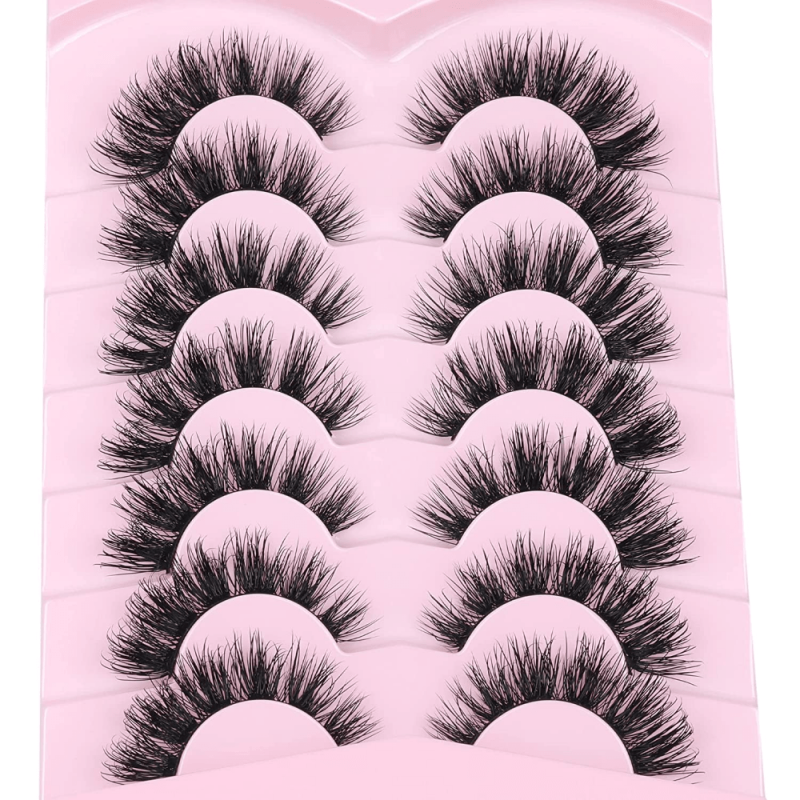 7 Pairs 3D Fluffy Mink False Eyelashes for Volumized Look