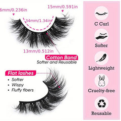 7 Pairs 3D Fluffy Mink False Eyelashes for Volumized Look