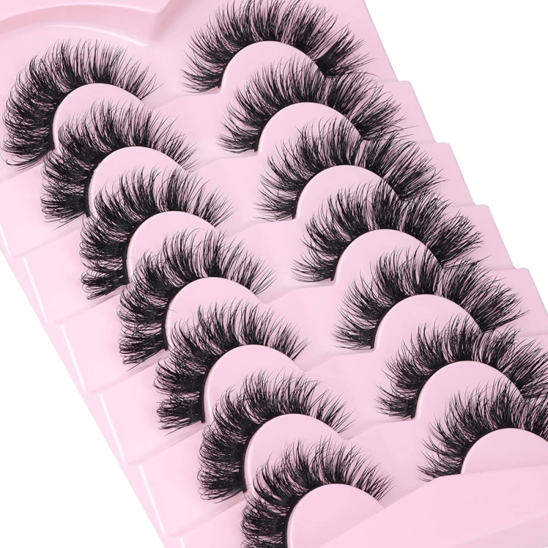 7 Pairs 3D Fluffy Mink False Eyelashes for Volumized Look