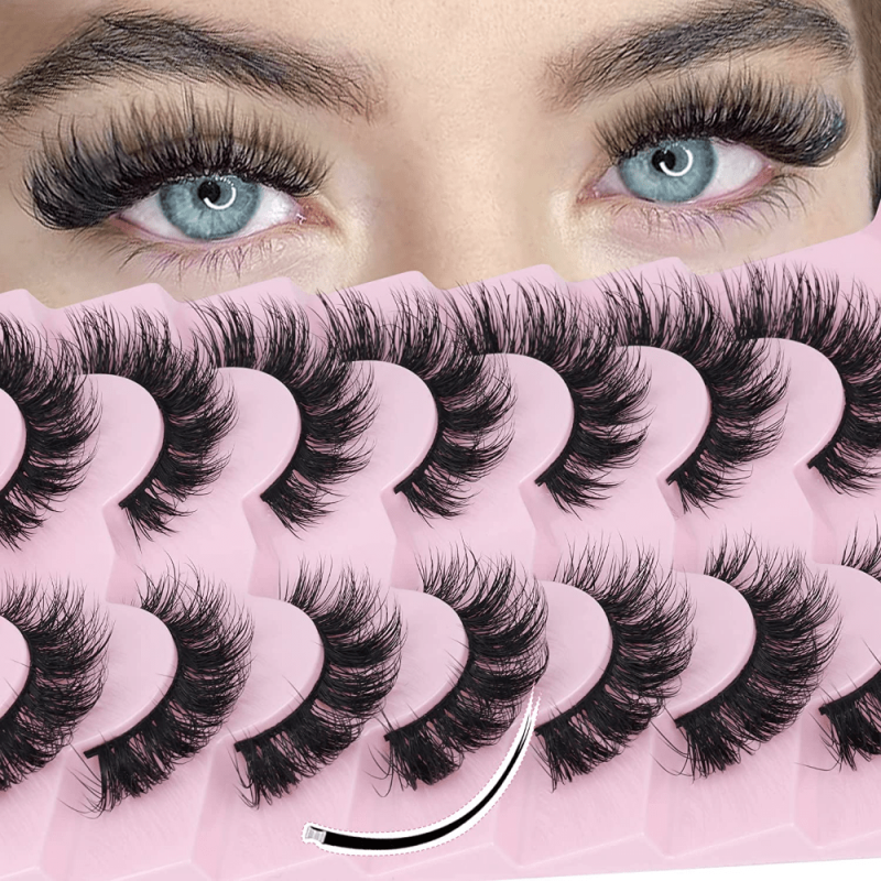 7 Pairs 3D Fluffy Mink False Eyelashes for Volumized Look